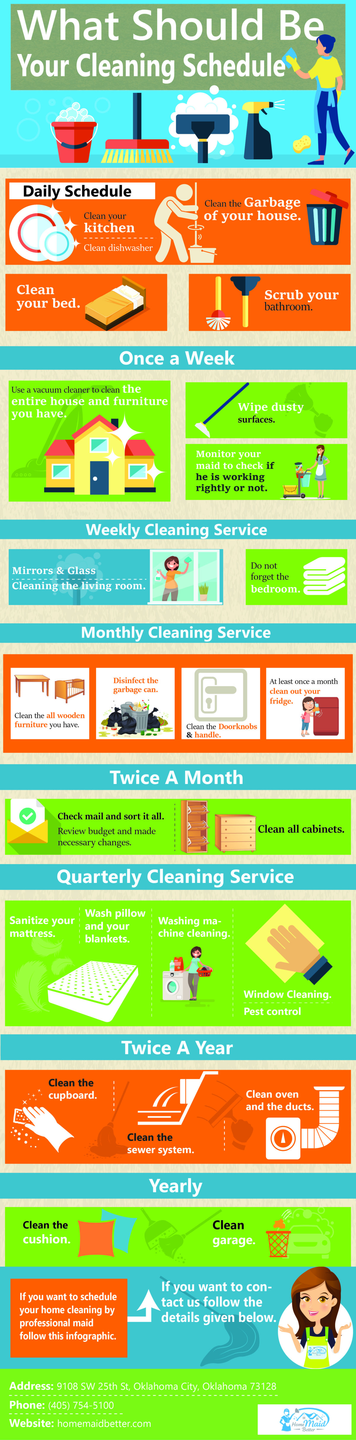 How to Make a House Cleaning Schedule | Maid Cleaning Service